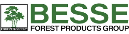 Besse Forest Products Group logo with green tree icon and bold green text on white background
