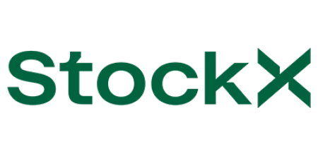StockX logo with green text on a transparent background representing the online marketplace for sneakers and streetwear.