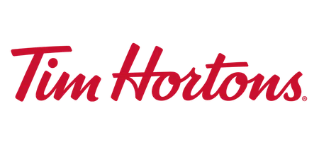 Tim Hortons logo in bold red script on a transparent background