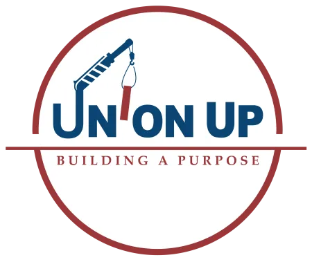 Union Up logo with a crane lifting the letter I and the tagline Building a Purpose below.