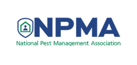 Logo of National Pest Management Association featuring a shield with a house and person icon