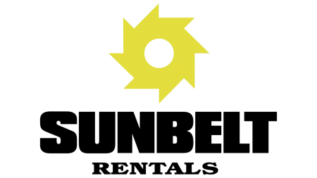 Bright yellow stylized sun icon above bold black text spelling 'SunPower' on a white background.