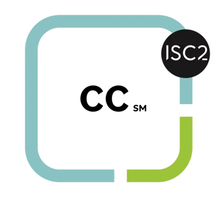 ISC2 CCSP logo with a rounded square in blue and green colors representing cybersecurity certification.