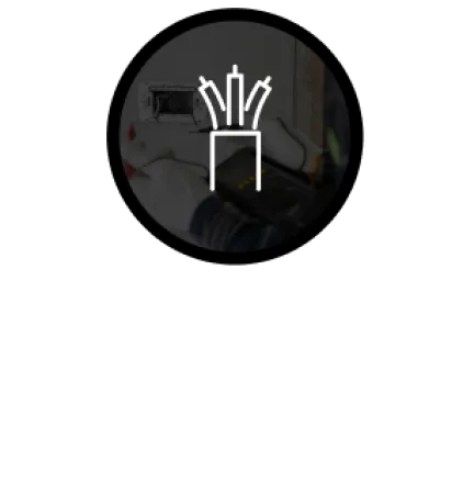 Icon of electrical wires above text promoting residential and commercial electrical work services.