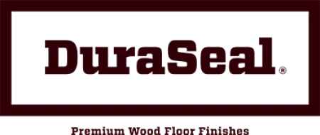 DuraSeal logo with tagline Premium Wood Floor Finishes in dark red text on white background