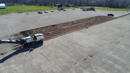 construction equipment at a work site