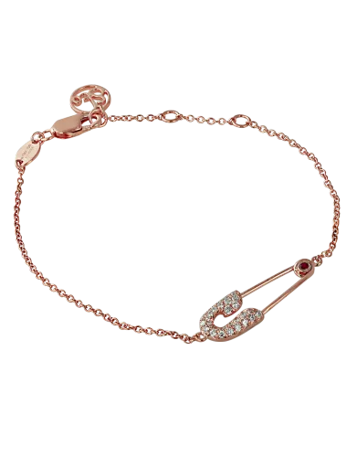 Rose Gold Safety Pin Bracelet