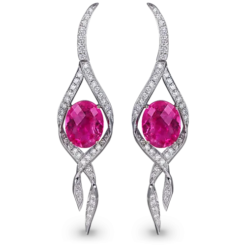 Tourmaline Diamond Earrings