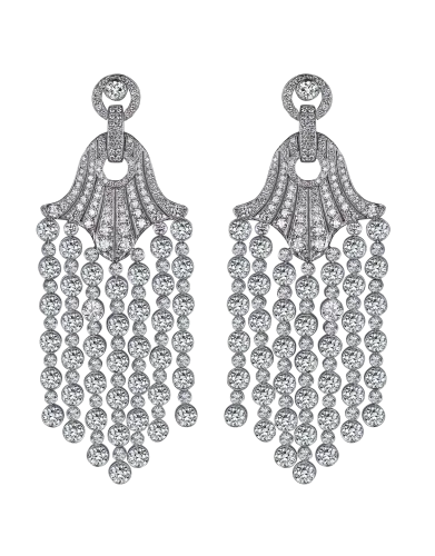 Rare Touch White Gold Chandelier Earrings