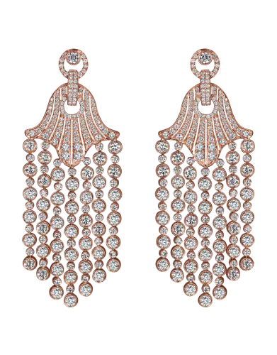Rare Touch Rose Gold Chandelier Earrings