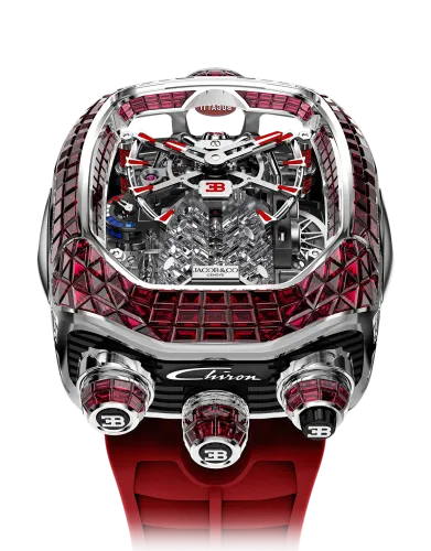 Bugatti Chiron Tourbillon Baguette Rubies White Gold