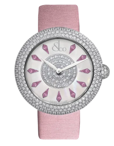 Brilliant Half Pave Pink Sapphires 44mm