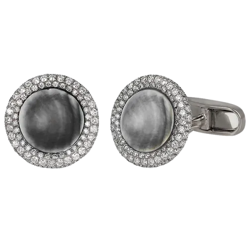 Circular Diamond Cufflinks