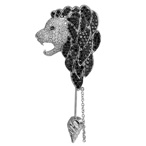 Lion Head Lapel Pin