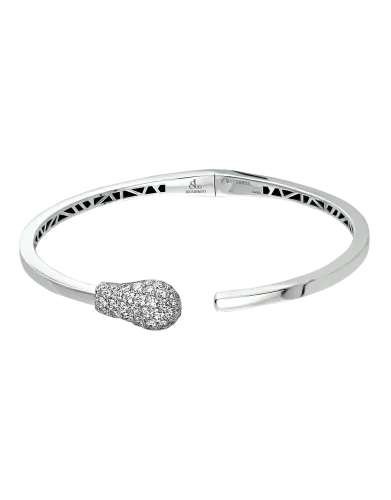 White Gold Diamond Match Cuff Bracelet