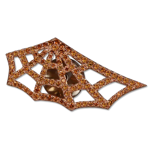 Spider Web Stick Pin Rose Gold