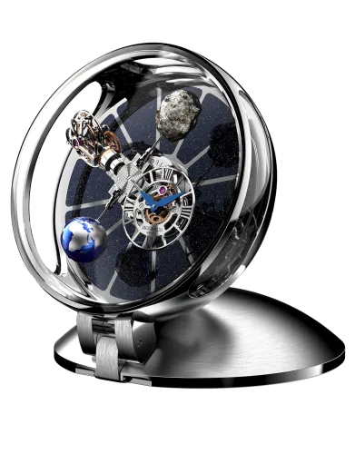 Astronomia Table Clock Stainless Steel