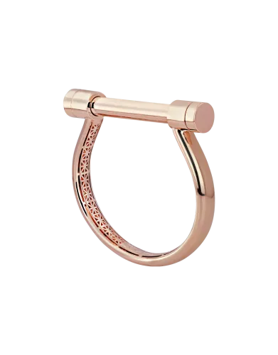 Plain Rose Gold Estribo Bangle