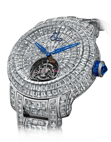 Caviar Tourbillon Diamond Bracelet Blue Crown