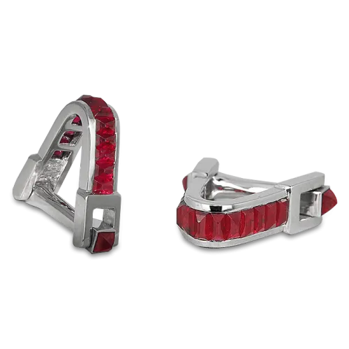 Jacob & Company Channel Set Ruby Cufflinks