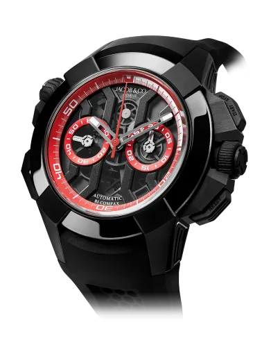 Epic X Chrono Black Titanium (Black Dial, Red Inner Rings)