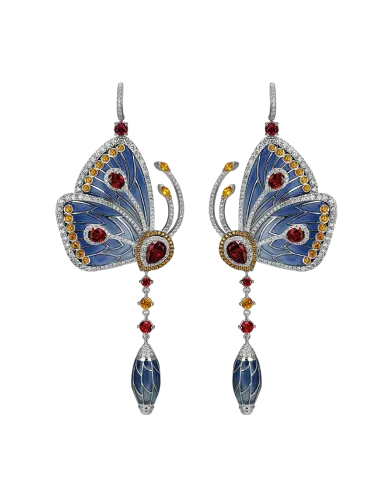 Blue Cathedral Papillon Earrings