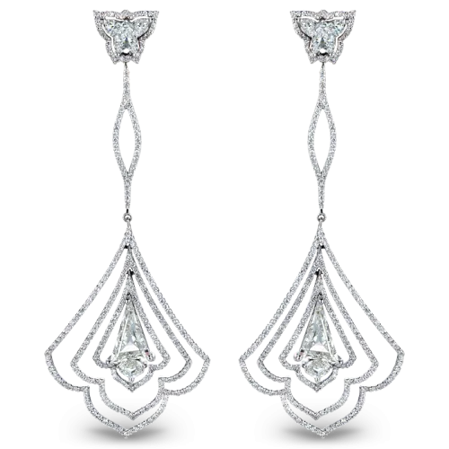 Elegant Chandelier Diamond Earrings
