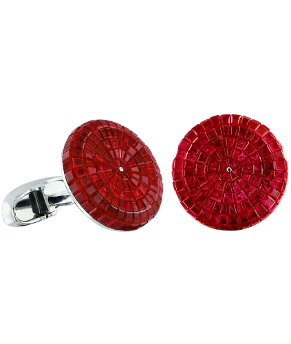 Full Baguette Brilliant Rubies Cufflinks