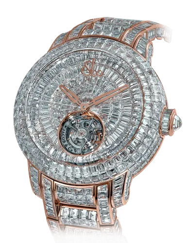 Caviar Tourbillon Diamond Bracelet Rose Gold