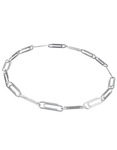 Plain Paper Clip Necklace