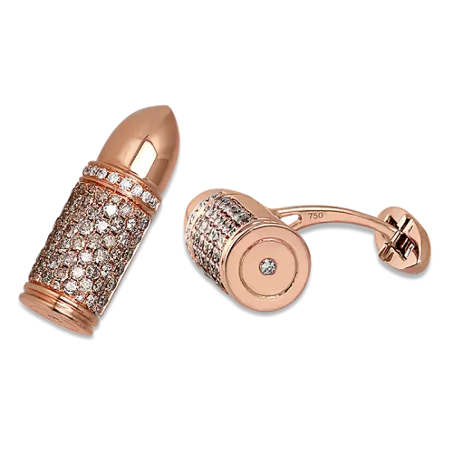 Bullet Cufflinks Rose Gold
