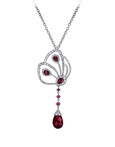 Papillon Necklace with Rhodite and Diamonds