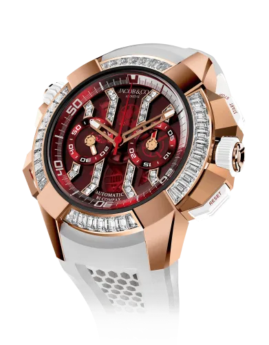 Epic X Chrono Baguette Rose Gold Red