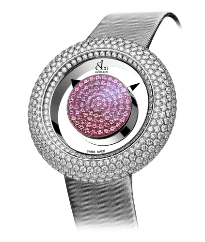 Brilliant Mystery Baguette Pave Diamonds And Pink Sapphires (38MM)