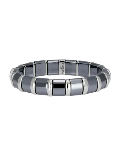 Hematite Bracelet 17 Stainless Steel Bars