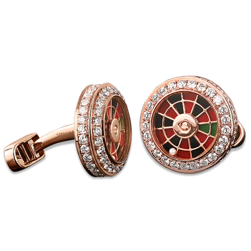 Rose Gold Roulette Wheel Cufflinks