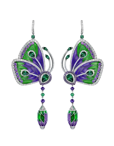 PURPLE CATHEDRAL PAPILLON EARRINGS