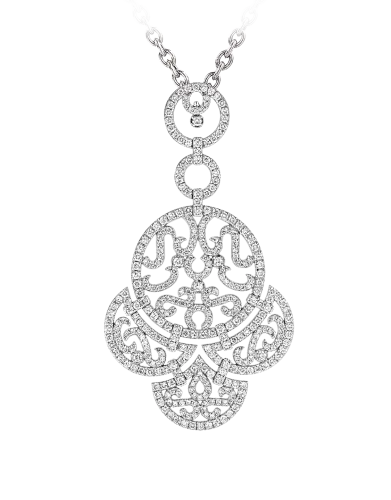 Lace White Gold Diamond Lace Pendant