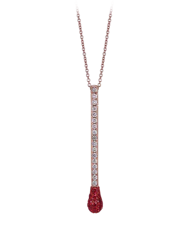 Ruby and Diamond Match Necklace