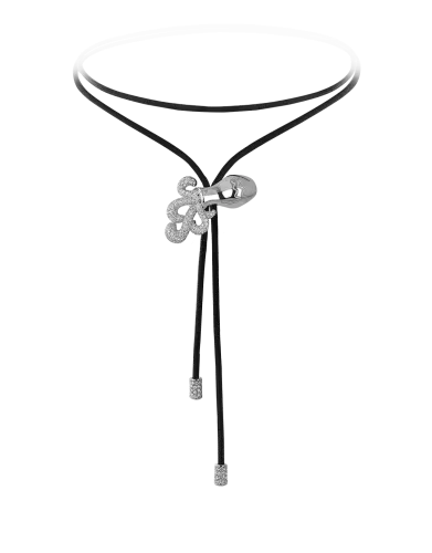 Zodiac Aquarius String Necklace White Gold Diamond