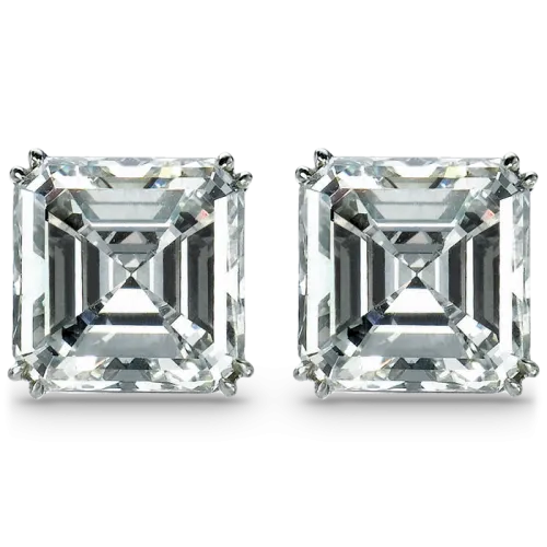 Square Emerald-Cut Solitaire Earrings