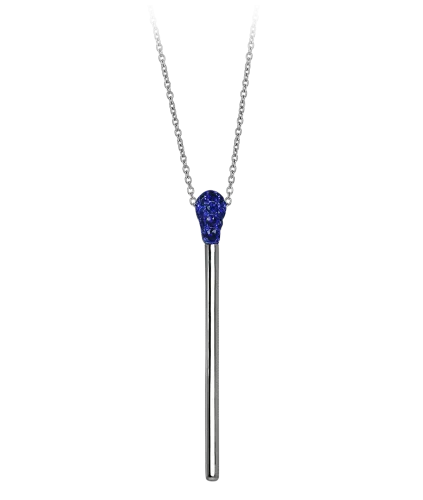 WHITE GOLD SAPPHIRE MATCH NECKLACE