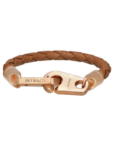Perfect Fit Bracelet Rose Gold Baked Brown Leather Matte Finish