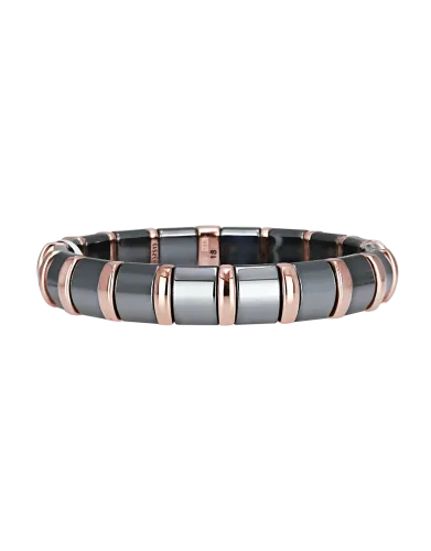 Hematite Bracelet 18 Rose Bars