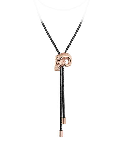 Zodiac Aries String Necklace Rose Gold
