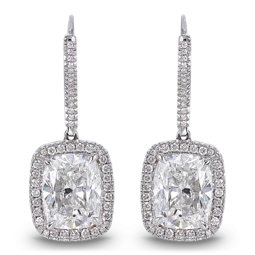 Cushion-Cut Drop Earrings