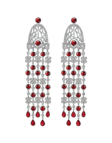 Jezebel Ruby and Diamond Earrings