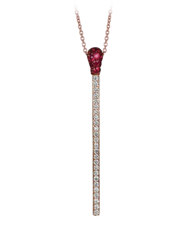 Ruby and Diamond Match Necklace Long