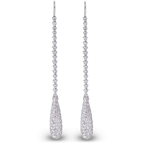 Teardrop Diamond Earrings