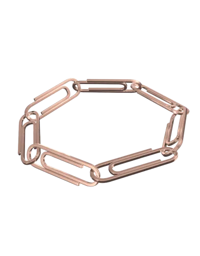 Plain Paper Clip Bracelet